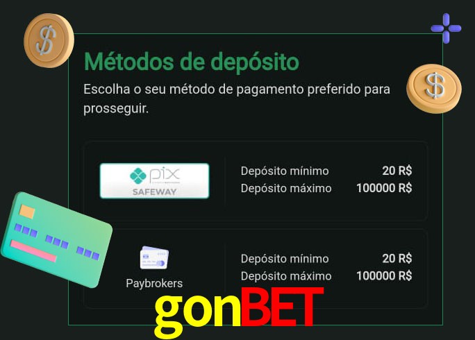 O cassino gonbet oferece uma grande variedade de métodos de pagamento